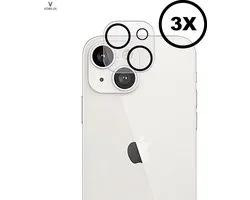 VOWLUX Camera Lens Protector pour iPhone 14 Plus – Screenprotector Camera Lens 9H Verre Trempé – Full Cover – 3 Pièces – Extra Résistant, Résistant aux Rayures, HD Clair – Verre de Protection pour Cameralens