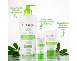 Bioxcin - Set Acnium Peaux à Problèmes - Gel Lavant Face 500 ml - Bioxsine Acnium Crème Hydratante Séborégulatrice 50 ml - Bioxsine Acnium Gel Taches Concentré 15 ml - bioxcin-Acnium- Herbal- Bio