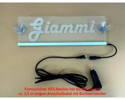 Schmalz Werbeservice Trucker vrachtwagen referenties afmetingen 50 x 10 cm - LED acryl lichtbord 12 V 24 V met elegante lasergravure