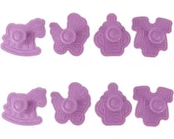 Mikinona 2 Sets Cookie Cutter Set Biscuit Cutter Bakeware Biscuit Press Making Cookies Cutter Mold Funny Number Cookie Mold Pastry Moulds for Baking Cookie Making Mold Plastic