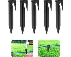100 Pcs Robotic Lawnmower Pegs - Boundary Wire Hooks - Nails Pegs - Compatibel met Husqvarna - Gardena - Worx - Robomow - Yard Force - Bosch