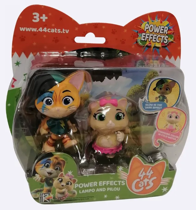 Smoby 180137 44 Cats 2er-Pack Katzen Figuren Bufficats Lampo Pilou Farbwechsel