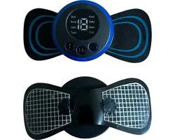Mini Massage Apparaat EMS – Spiertraining en bloedsomloopstimulatie met 8 patronen, 19 intensiteitsniveaus. Inclusief kleefpad voor gerichte spieractivatie. Ideaal voor herstel, ontspanning en verlichten van spierpijn na training.