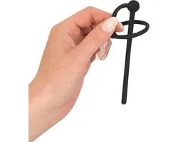 You2Toys – Siliconen Penis Plug Hol Ontwerp met Glans Ring voor Effectieve Spelletjes – 12 cm – Zwart