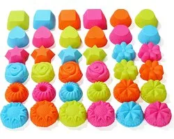 36 stuks - Bakvormjes - cupcake vormpjes - cakevormpjes - bakvorm siliconen - muffin vorm - brood bakvorm - BPA Vrij - Non-Stick - Herbruikbare - voor taart, gebak, koekjes - Koken & Bakken - voor Oven, vaatwasser, magnetron, vriezer