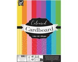 Creative Craft Group gekleurd karton A4 papier 220gsm 72 vellen knutselen.