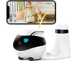 Enabot EBO Air | Jouets laser pour chat | Votre entreprise Smart Chats | Robot pilotable et contrôlable | Jouets interactifs Chats