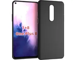 Geschikt voor OnePlus 8 hoesje - Oneplus 8 Siliconen Case Zwart Cover