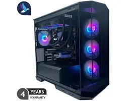 MSI Pano ARGB Gaming PC | AMD Ryzen 7-5700X | NVIDIA RTX 5060 | 32 Go de mémoire DDR4 | SSD 2 To | WiFi | Refroidissement d'eau | Windows 11 Pro