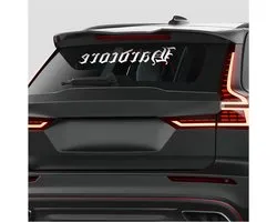 Finest Folia FS141 Windshield Sticker Hardcore Lettering Sticker for Windshield Rear Window Car Vehicle Decor Decal (White Glossy, Adhesive Exterior)
