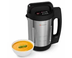 KitchenBrothers Soepmaker - 2L - 5 Programma's - PFAS & BPA-vrij - Timer Display - Blender - RVS/Zwart
