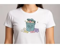 Things i Should Probably Let go but won't - T Shirt - Cute Humor - Self Care - Positive Vibes - Mental Wellness - Kawaii - Cadeau
