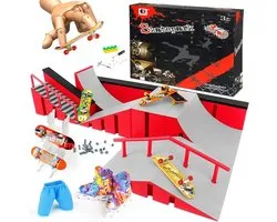 Mini Vingerboard Skate Park Set met Obstakels en DIY Montage Hellingsbanen