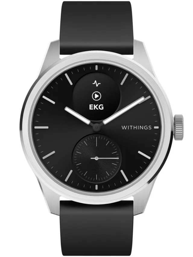 Withings HWA10-model 4-All-Int ScanWatch 2 Black 42 mm 5ATM Smartwatch Quartz...