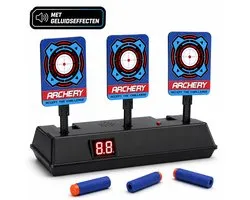 Target de disque de tir - Convient pour les pistolets Nerf Gun - Jeu de tir - Cible de tir - Tableau de bord LCD - Jouets de Jouets de tir