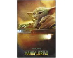 Affiche Mandalorian - Grogu - Pod - Disney - Star Wars - Enfant - Yoda - 61 x 91,5 cm