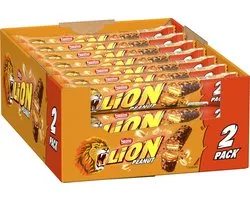 Lion Peanut Melkchocolade Repen 2-pack - 28 stuks x 62g