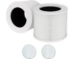 2 x Core mini-vervangingsfilter voor Levoit luchtreiniger, onderdeelnummer mini-RF, 3-in-1 HEPA-filtersysteem H13, zeer efficiënte actieve kool.