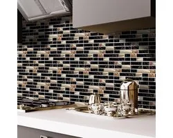 Mosaic Self-Adhesive Floor Wall Tiles Stickers - Decorative Tile Film for Kitchen Bathroom Tegelstickers