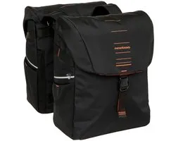 New Looxs ® Vigo Double - Sacoche Vélo Double - Convient pour Vélos Électriques – Matériau Recyclé - 40 Litres – Zwart - Oranje