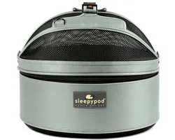 Sleepypod Mobile Pet Bed 3-en-1 - Glacier Silver - sac de transport - siège auto - lit pour animaux de compagnie