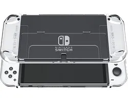 Case geschikt voor Nintendo Switch Oled - Accessoires geschikt voor Nintendo Switch OLED Transparant Hoes