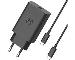 Motorola TurboPower 68W Thuislader met USB-C Kabel - Zwart