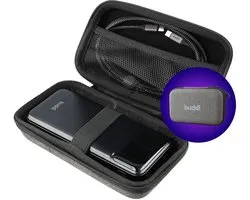 Buddi Sorted Powerbank Hoes - Kabel Organizer Tas - Harde Schijf Draagtas - Compact - 17x10x4cm - Grijs - Small