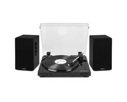 Platine Audizio RP310 HiFi avec 2 enceintes bibliothèque - Bluetooth - 80W