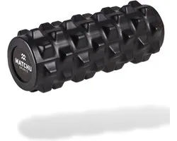 Matchu Sports - Foam roller Extra - Foamroller - Massage roller - bindweefselmassage - 33 cm - Extra diepe weefselmassage - Zwart