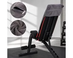 SparkNine Microvezel Handdoek - met ritsvak - M / 40 x 100 cm - grijs - handig & functioneel - sneldrogend - absorberend & super zacht