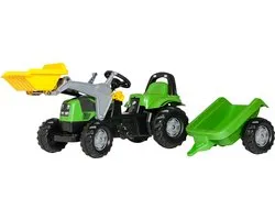 Rolly Toys RollyKid - Traptractor met Frontlader en Aanhanger