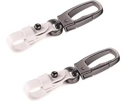 2st Karabijnhaken voor Seeed Studio Sensecap T1000 Tracker, Roestvrijstalen Karabijnhaken voor Leer met 360 Graden Draaibaar Ontwerp Praktische Trackeraccessoires (Wit)
