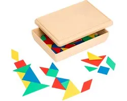 Tangram set in kist - Educo - Educatief speelgoed