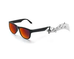 Lunettes de soleil Caliber Smart Bluetooth Audio - Lunettes polarisées - Fonctionnement simple - Microphone - Rouge