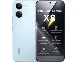 Xiaomi POCO X8 Pro Max - 12 GB RAM - 256 GB - Blauw - Flagship Dimensity 9500s - 8500mAh batterij met 100W HyperCharge - 6,83" 1,5K 120Hz ultra-helder AMOLED display