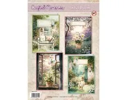 Kaartenpakket - In Full Bloom - Creative CutOuts - Voor het maken van 4 prachtige 3D-wenskaarten - Gratis verzonden - CM-KIT-001
