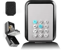 Sleutelkluis Smart - Keysafe Buiten - Veilige Sleutelopslag - App en Code Ontgrendeling - 13.6 x 7.5 cm - Zwart