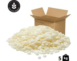 ZoeZo Design - Cire d'abeille - Wit - Granules de cire d'abeille - 5 KG - 100% Zuiver - Bougies en cire d'abeille - Faire des bougies - Fabrication d'enveloppements de cire d'abeille - Fabrication de baume à lèvres - Cire d'abeille purifiante