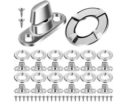 Mipcase Pack of 20 Rotating Screw Closures for Canvas, Push Buttons, Boat Curtains, Secure Fixings, Manual Rotation - ShopVlot