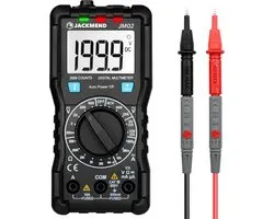 JACKMEND Digitale Multimeter - Slimme Spanningsmeter met LED zaklamp - AC / DC Voltage Meter - Voltmeter - Multi Volt Meter