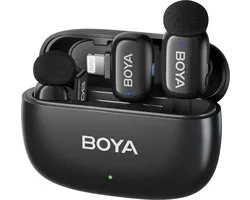 Boya Mini-15 2.4 GHz Ultra Mini Wireless Microphone Black (2TX+1RX-Lightning)