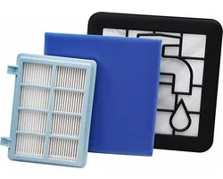 Filter set geschikt voor Philips PowerPro Compact and Power Pro Active en City filterset FC8010/02 FC8010/01 HEPA allergie - Stofzuiger onderdelen