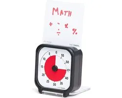 Time Timer® Original Small/Pocket - visuele countdown timer small - 60 minuten - zwart met rode schijf