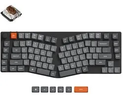 Keychron K15 Max Ergonomisch toetsenbord - K15M-H3 - Low Profile Gateron Brown switches (Alice layout)