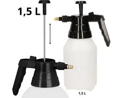 Synx Tools Drukspuit 1.5 L Hogedruk plantensproeier - Drukspuit - 1.5 liter - Verstuiver - plantenspuit / bewatering - onkruidspuit - Regelbare Sproeikop