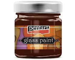 Pentart glasverf solvent basis rood 30 ml - creatieve verf voor glas.
