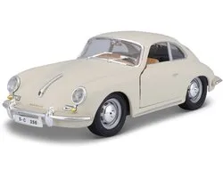 Bburago Porsche 356 - Modelauto - Schaal 1:24 - Ivoor