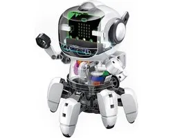 Velleman Robot bouwpakket, Tobbie II, micro:bit, programmeerbare robot voor kinderen, STEM-robotica, leren programmeren van speelgoed, cadeaus voor kinderen vanaf 14 jaar, elektronica experimenteerdoos, eenvoudige montage