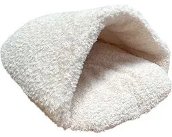 Animal Boulevard - CURL PLUSH Cave - Sac de Couchage - Nest Snuggle - Couleur : Wit - Taille XS: 60x53x50 cm